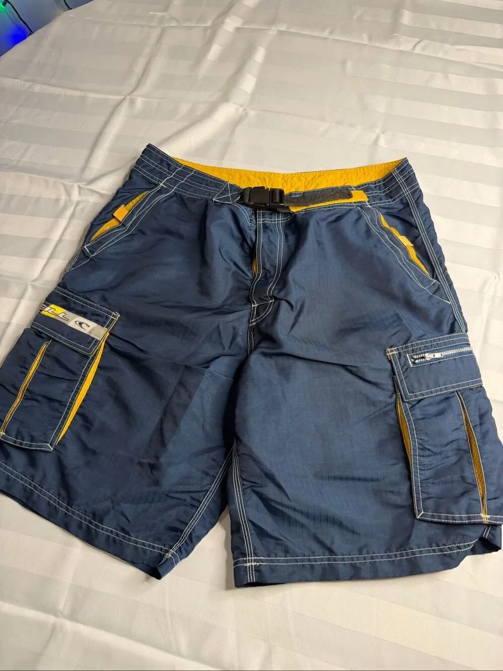 O’Neill Vintage Y2K Navy Blue Cargo Board Shorts Men’s Size 36